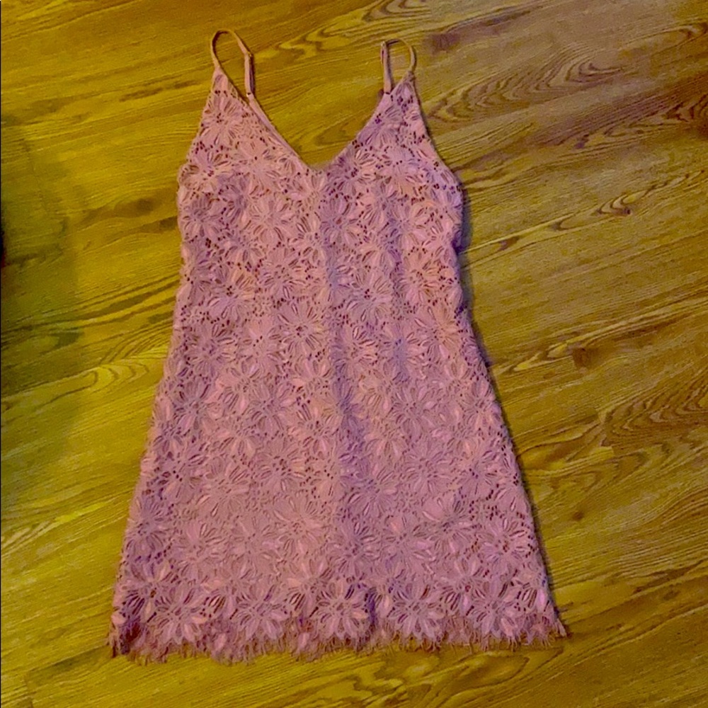 Pink lace dress